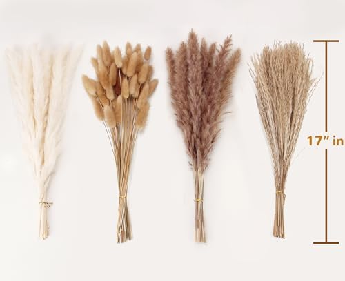 ANPROOR Dried Pampas Grass Decor 100 Stems Wedding Boho Bouquet
