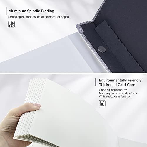Popotop Large Self-Adhesive 4x6 Photo Album with Metal Pen