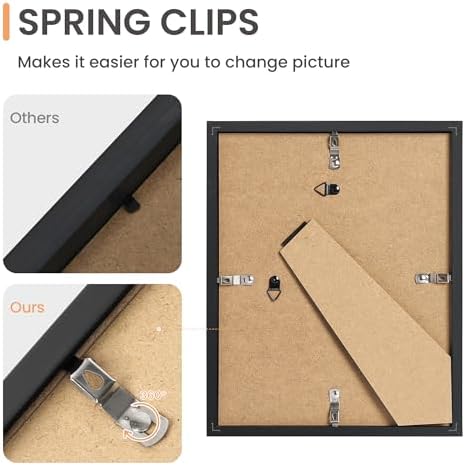 upsimples 10 Pack Picture Frames Collage Set - Black