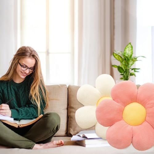 CANGHI 3 Pcs Flower Shaped Throw Pillow Set