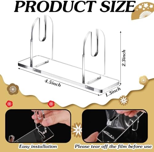 Roowest 2 Pcs Foldable Acrylic Fan Display Stand