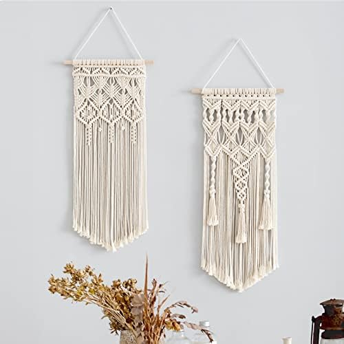 Mkono 2 Pcs Macrame Wall Hanging Boho Decor