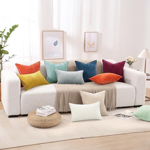 decorUhome 18x18 Throw Pillow Covers Set of 2 Beige