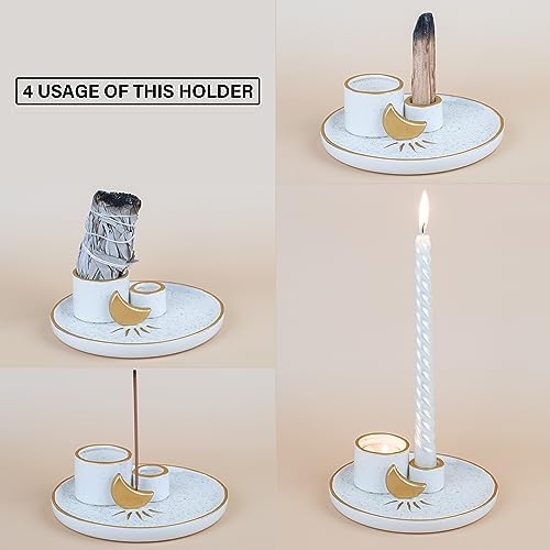 ZenBless Incense Candle Holder with Ash Tray - Gold