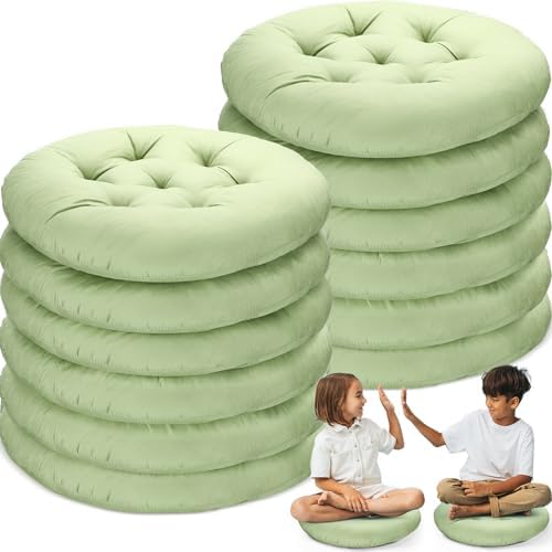 Fumete 12 Pcs Green Floor Cushions for Home and Kids 1