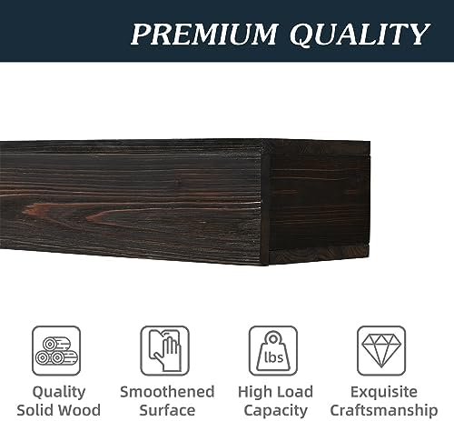 Create a Cozy Atmosphere with 48 Rustic Cedar Fireplace Mantel