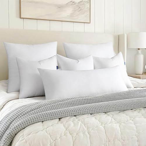 MIULEE 14x36 Inch Pillow Insert - Premium Microfiber Stuffer for Sofa and Bed