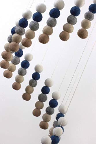 Matthew Mae Spiral Felt Ceiling Mobile - Neutral Colors