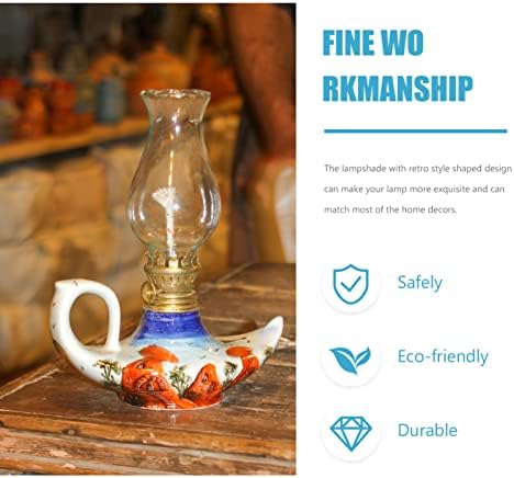 DECHOUS Clear Glass Oil Lamp Shade Replacement