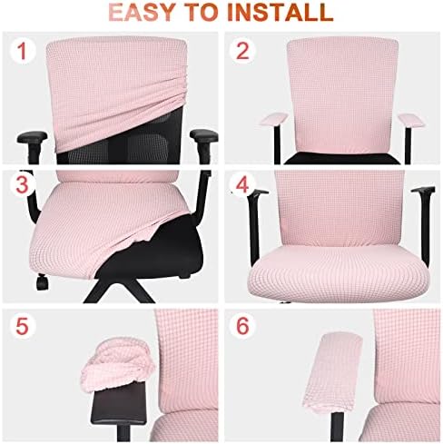 Tallew 4 Pcs Office Chair Covers Set for Rotating Chairs 1