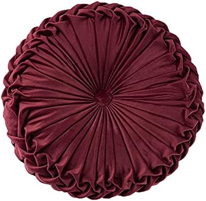 Teieas Round Velvet Floor Pillow