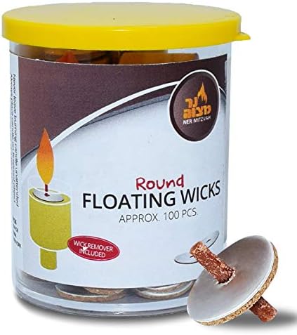 Ner Mitzvah Round Floating Wicks - 100 Count