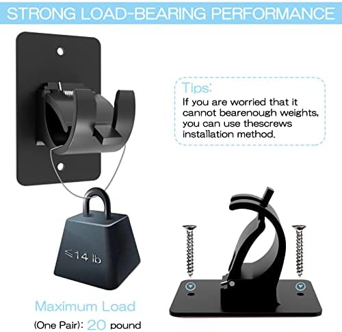Wabboreq 8 Piece Self Adhesive Curtain Rod Brackets