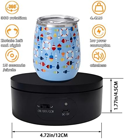 YVV 360 Rotating Display Stand for Epoxy Tumbler Black 472in
