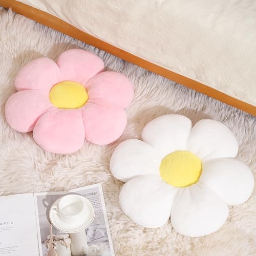 1771In Pink Daisy Flower Throw Pillow