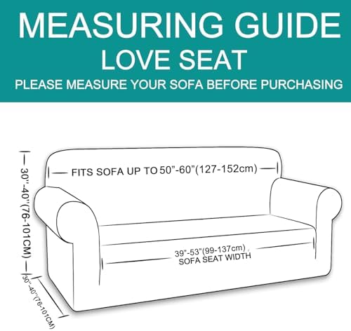 U-NICE HOME Loveseat Cover Pet Friendly Stretch Couch Slipcover