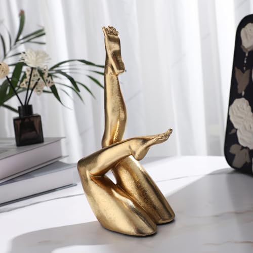 Zonsuli Golden Legs Sculpture Elegant Resin Decor