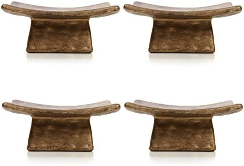 Hosley Square Ceramic Candle Incense Holders Set of 4 1