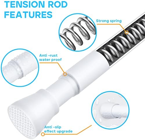 MEXAU Adjustable Spring Curtain Rod 28-48 Inch No Drilling 1