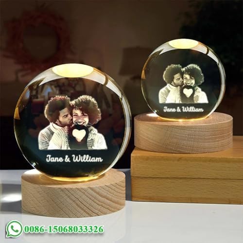 Customized 3D Ultrasound Crystal Ball with LED Light Base