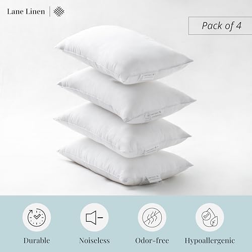 Lane Linen 12x20 Pillow Insert - Set of 4 White