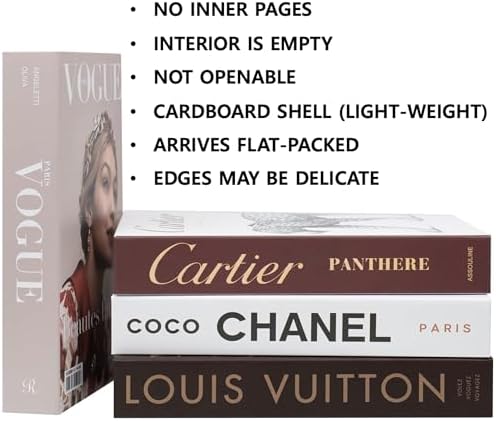 Luxe Large Decorative Book Set 4PCS