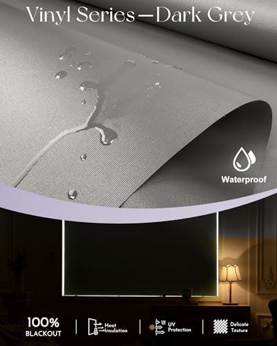 Graywind Motorized Roller Shades with Blackout and Valance