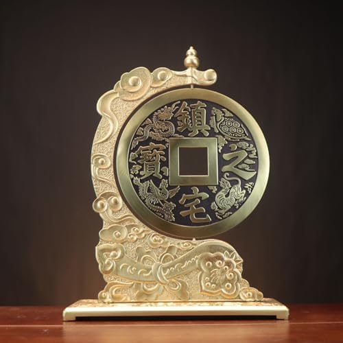 Usoway Brass Rotating Money Desk Ornament