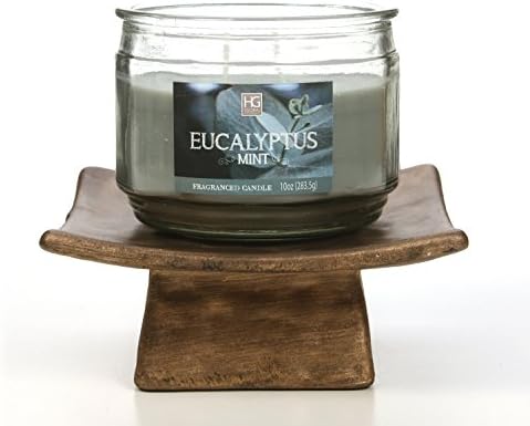 Hosley Square Ceramic Candle Incense Holders Set of 4 1