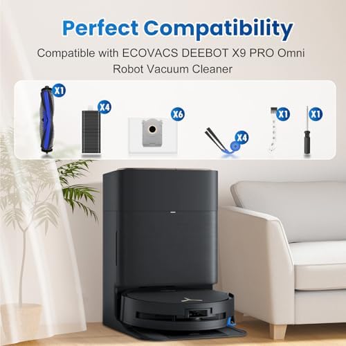 DrFlito 19-Pack Replacement Accessories for ECOVACS DEEBOT X9 Pro Omni