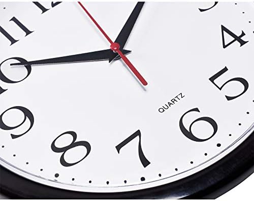 Bernhard Products 10 Inch Black Silent Wall Clock
