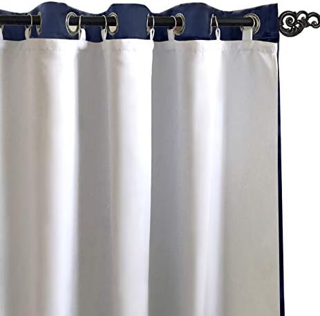 DriftAway Blackout Curtain Liner 2 Panels 50x58 Inch Off White
