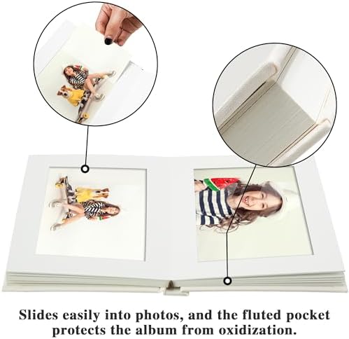 Vienrose Premium 4x6 Photo Album with Linen Cover and Writing Space