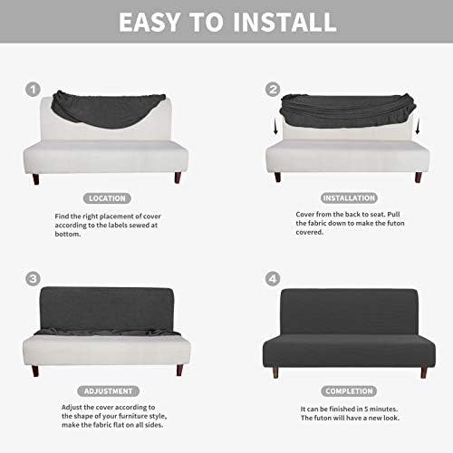 Easy-Going 100 Waterproof Futon Cover Dark Gray