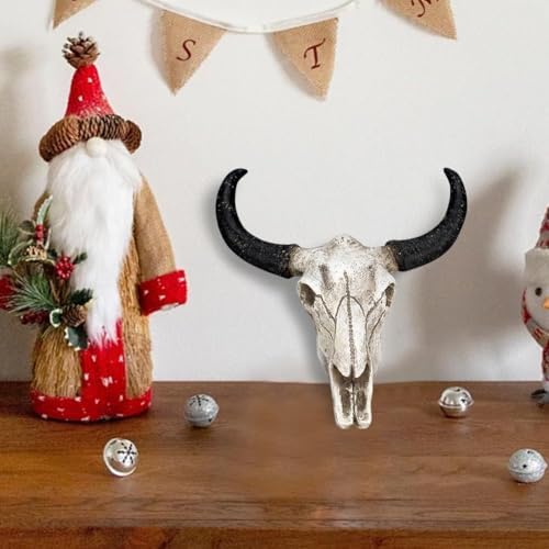 CALIDAKA Bull Skull Wall Hanging Art Sculpture