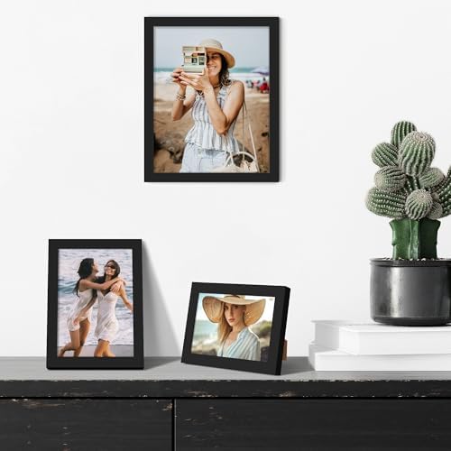 upsimples 10 Pack Picture Frames Collage Set - Black