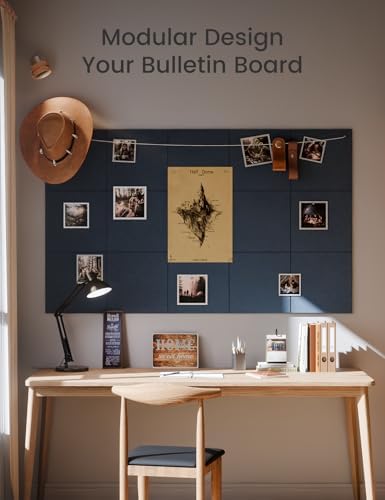 Fluxynara 48 x 36 Felt Bulletin Board 12 Pack - Denim Blue