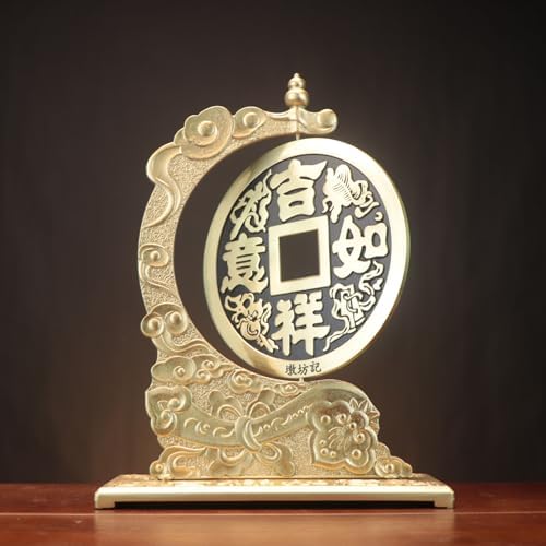 Usoway Brass Rotating Money Desk Ornament