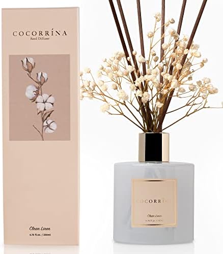 COCORRNA Reed Diffuser Set Fresh Clean Linen Scent