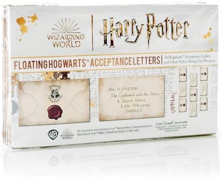 Harry Potter Floating Hogwarts Acceptance Letter Decor Set