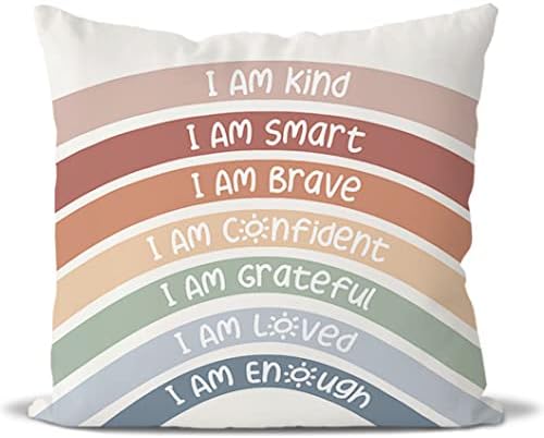 QIYUHOY Kids Rainbow Throw Pillow Covers 18x18