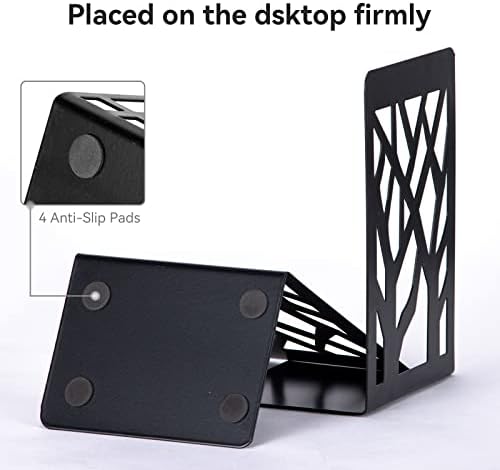 INNPLUS Heavy Duty Metal Book Ends 3 Pair