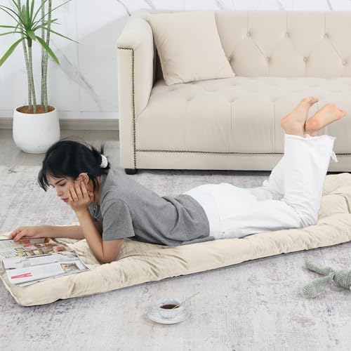 HOMBYS Floor Lounger Pillow 62x27 Beige