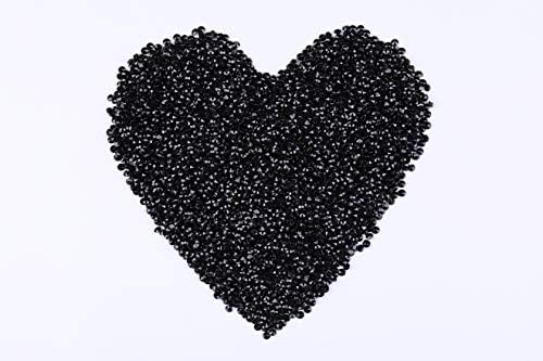 Gintoaria 10000 pcs Wedding Confetti Rhinestones 45mm Acrylic Diamonds Vase Fillers Black