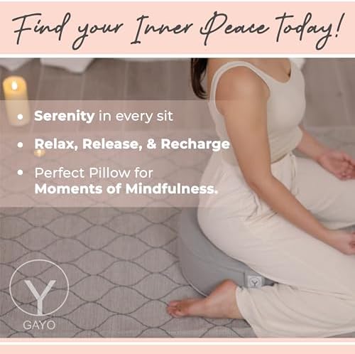 Y O GAYO Meditation Cushion with Washable Cover
