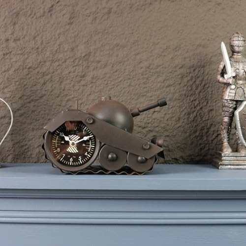 AOROTOE Army Tank Desk Clock for Men Military Decor
