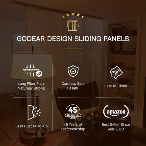 GoDear Design Vertical Blinds Adjustable Track 86 W Ocean