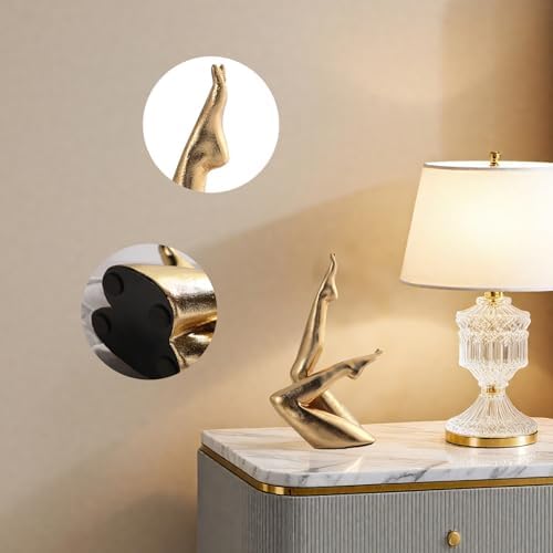 Zonsuli Golden Legs Sculpture Elegant Resin Decor