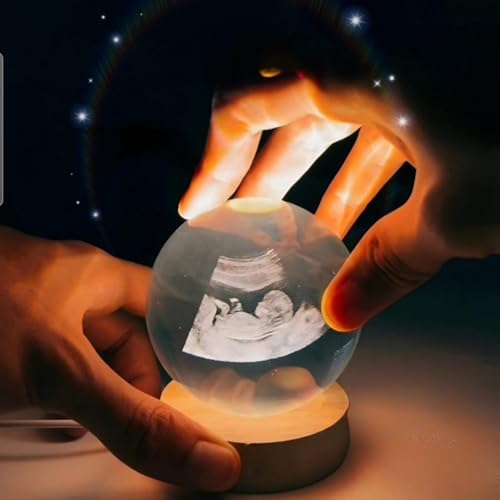 Customized 3D Ultrasound Crystal Ball with LED Light Base
