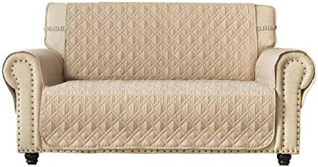 Ameritex Loveseat Cover Water-Resistant Quilted Protector with Nonslip Paws